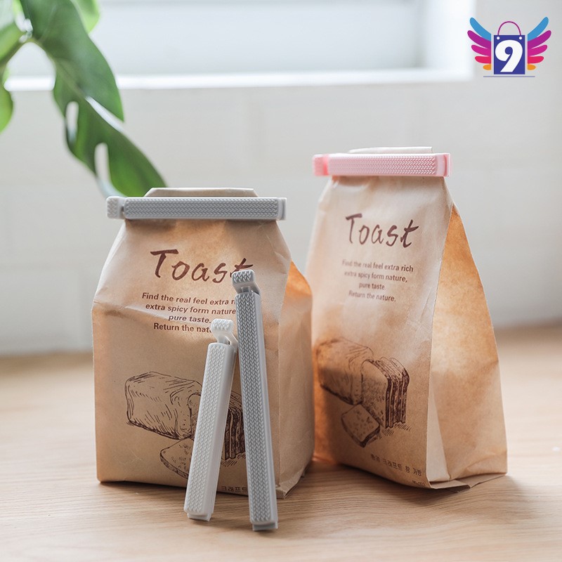 [3-5/8 Hoàn Tiền 25%] - [HCM]Set 2 kẹp miệng túi thực phẩm có nam châm dán note tủ lạnh 9STORE