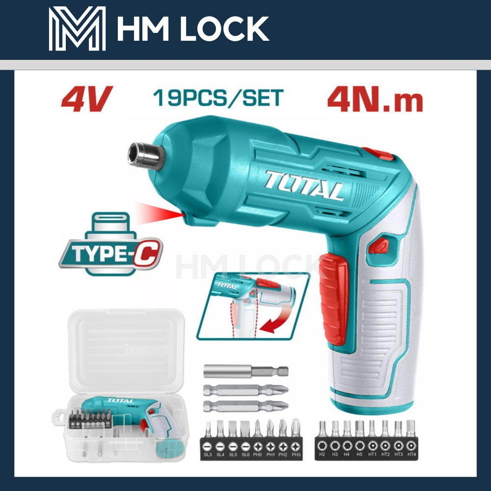 Máy siết vít dùng pin 4v total - hàng chính hãng - tsdli0442