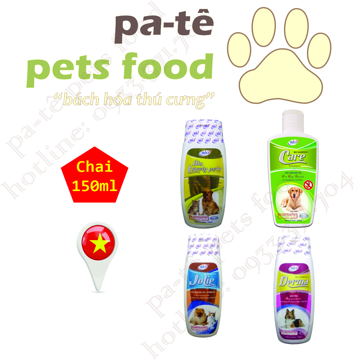 [Chai 150ml] Sữa tắm Bio dành cho chó mèo ( Bio Derma, Bio Care, Bio Lovely Pet, Bio Joile)