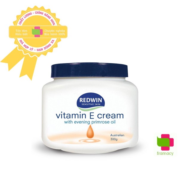 Kem dưỡng ẩm Redwin Vitamin E và hoa anh thảo, Úc (300g) giúp da mềm mịn, sáng bóng, căng mịn cho mọi lứa tuổi cao cấp