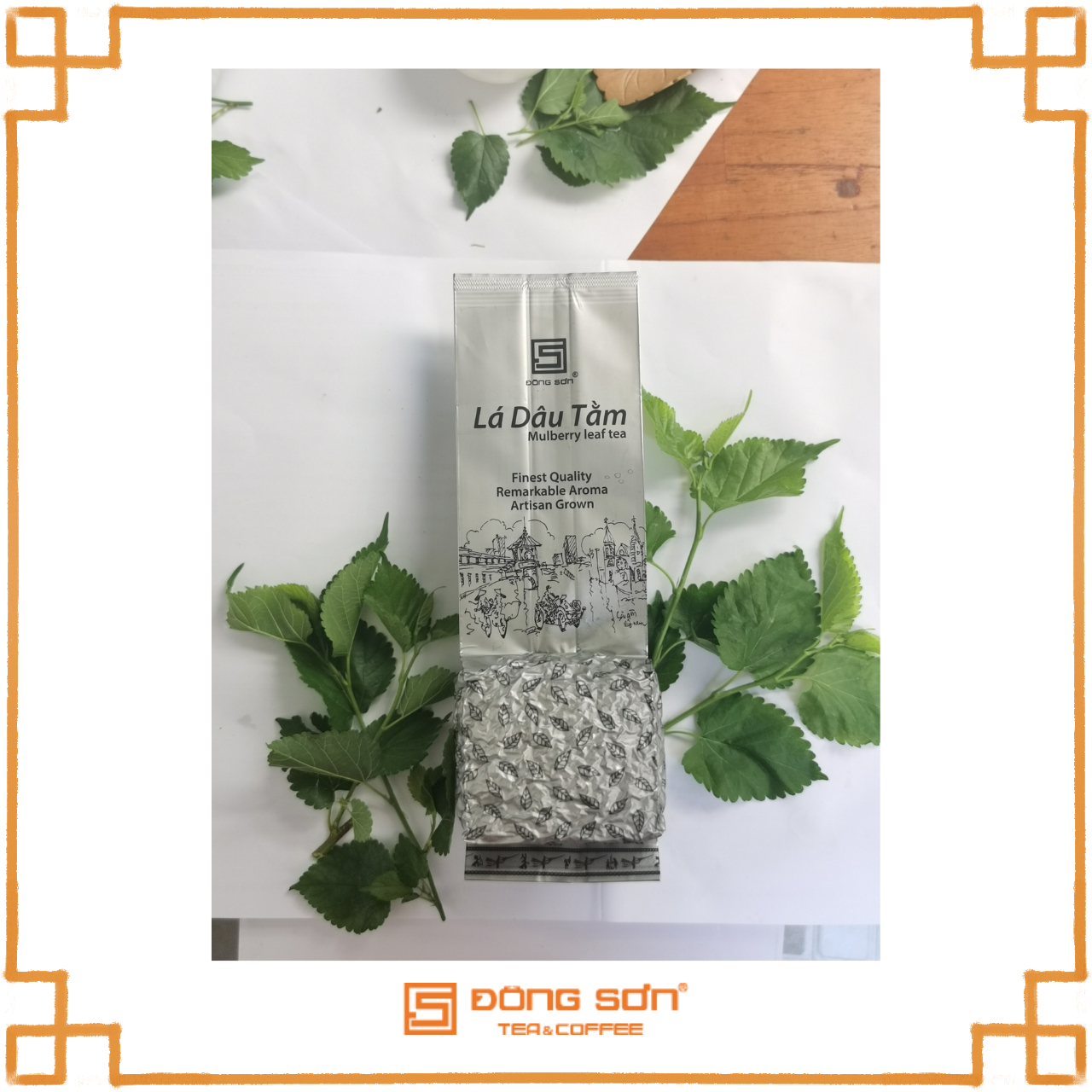 Trà Lá Dâu Tằm [ Trà sức khỏe ] - Giúp ngủ ngon, ổn định huyết áp - Gói 200g - Đông Sơn