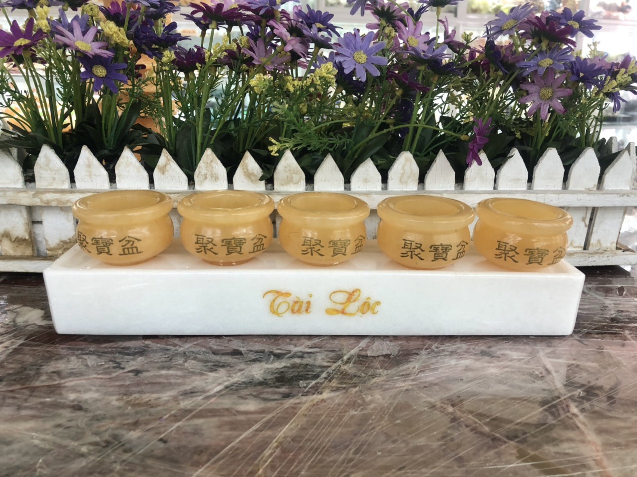 Quả cầu phong thủy đá thạch anh canxit đỏ - Đường kính 9cm
