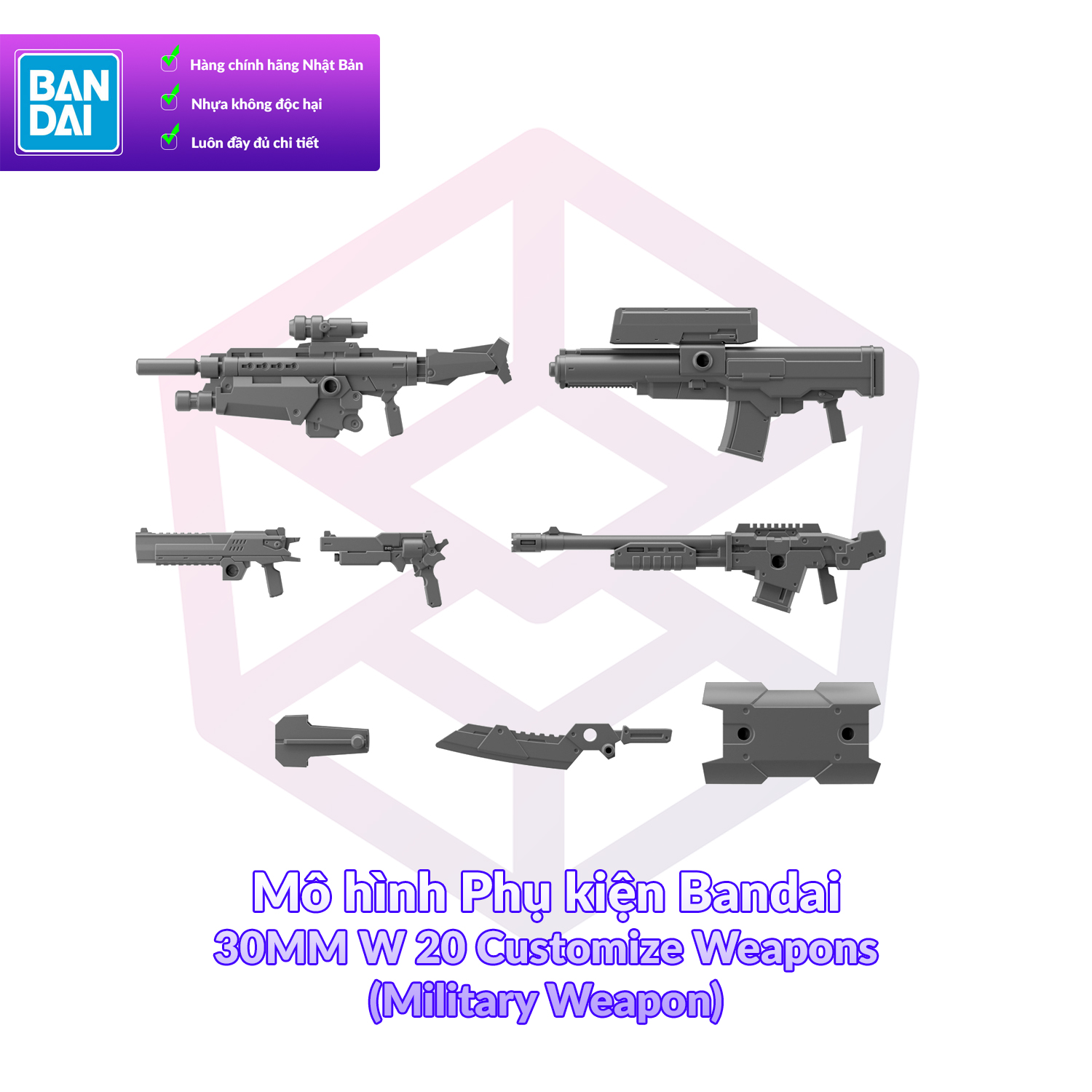 Mô hình phụ kiện bandai 30mm w 20 customize weapons