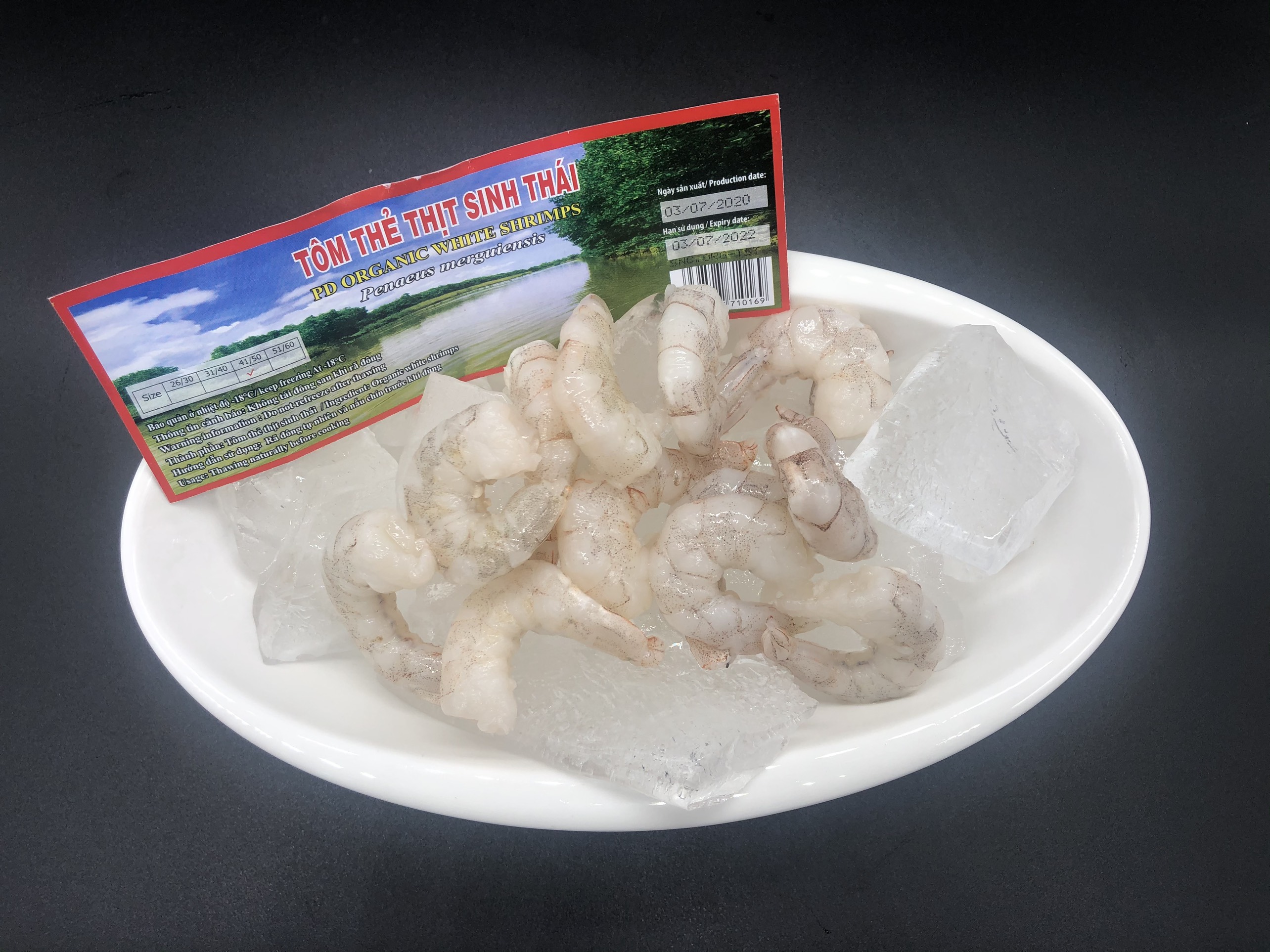 Tôm thẻ thịt sinh thái Seaprodex kích cỡ 41/50 - 250gr
