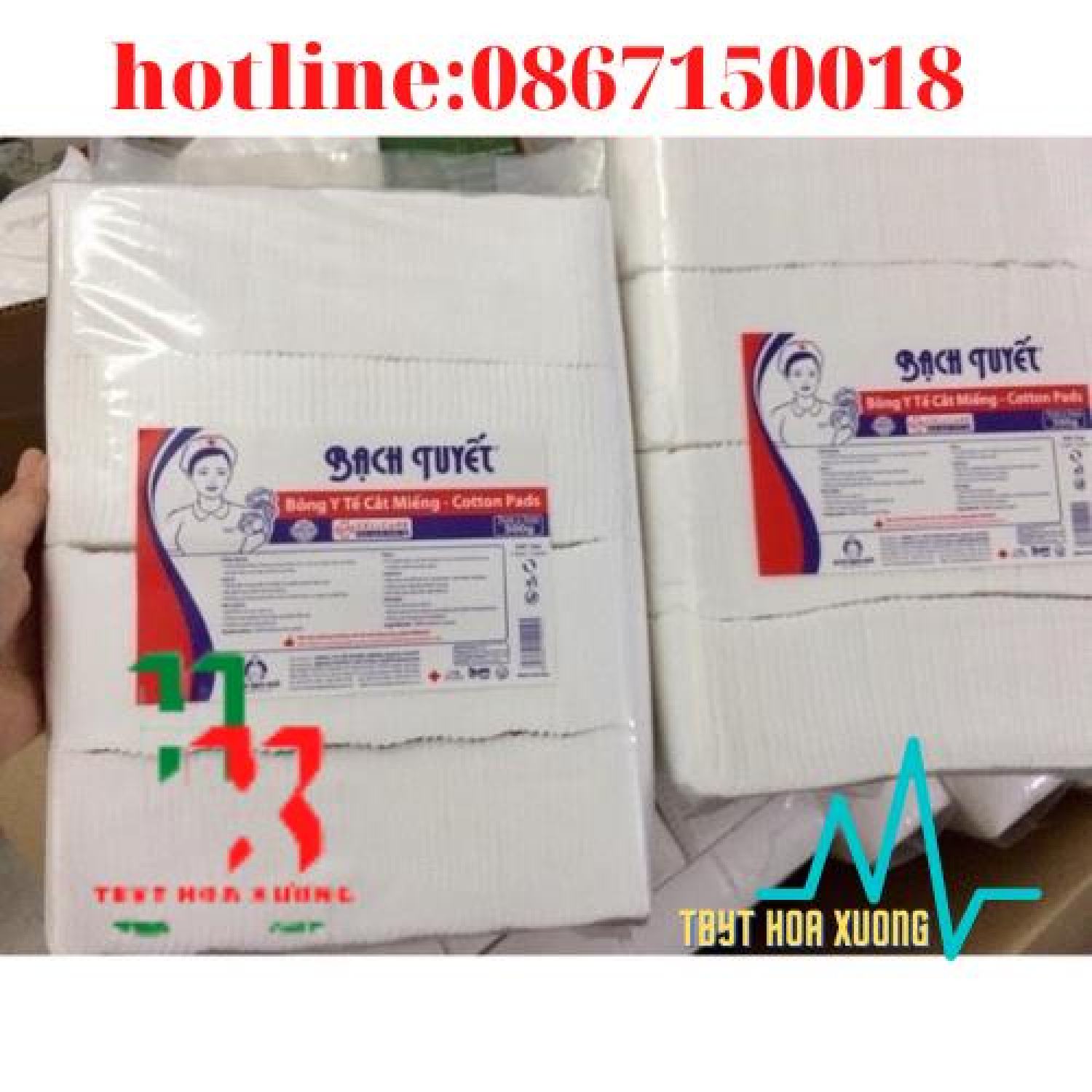 Bông Y Tế Bạch Tuyết Cắt Sẵn [7x7,10x10cm]