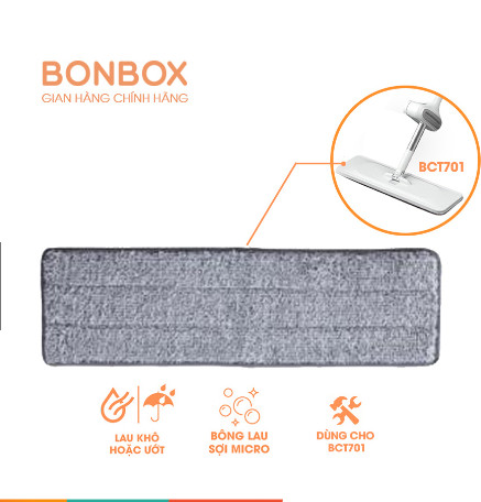 Bông Lau Nhà BONBOX BCT703 Thay Thế Cho Của Cây Lau Nhà Tự Vắt Thông Minh