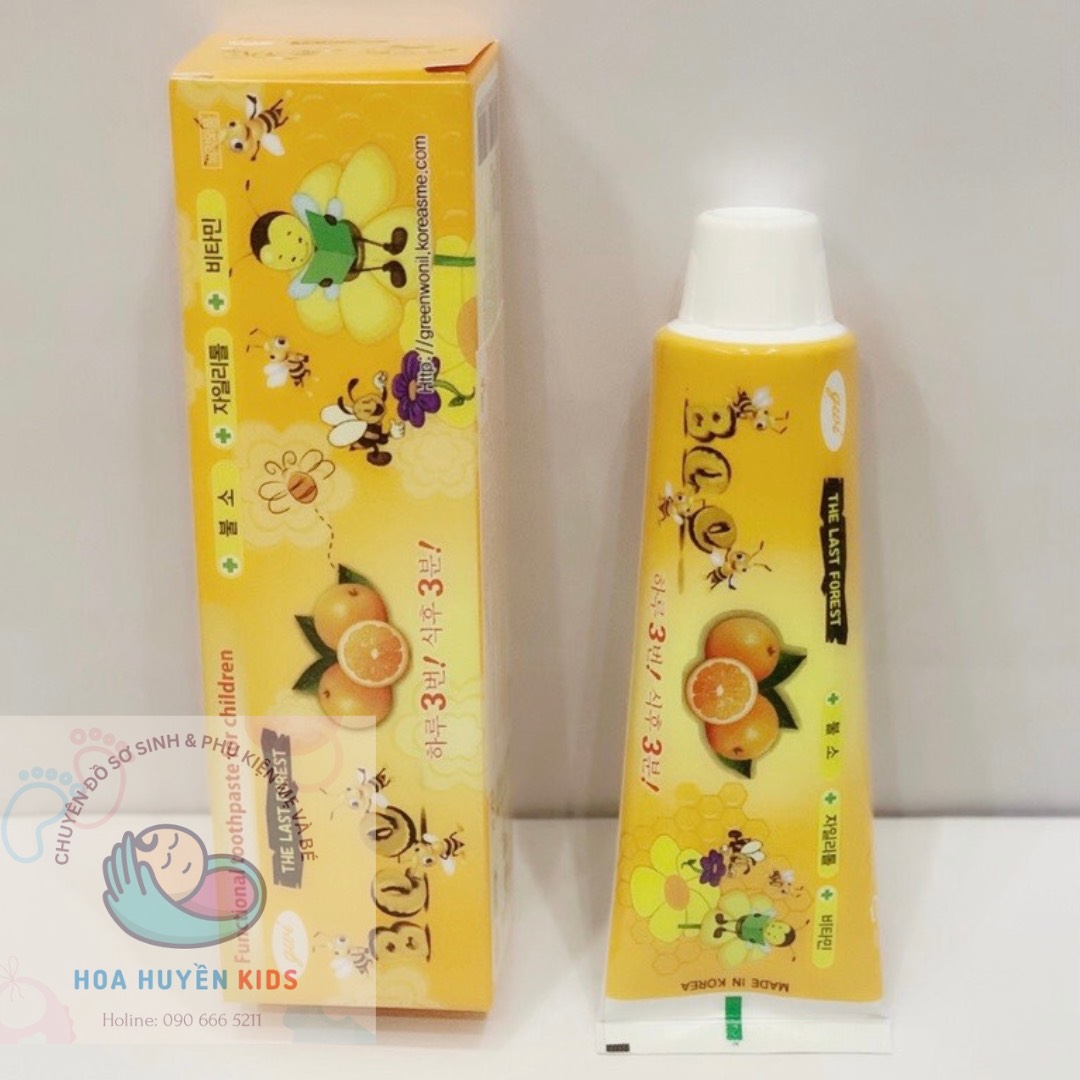 Kem đánh răng em bé BEE hàn quốc hương trái cây ( Tuýp 90g)