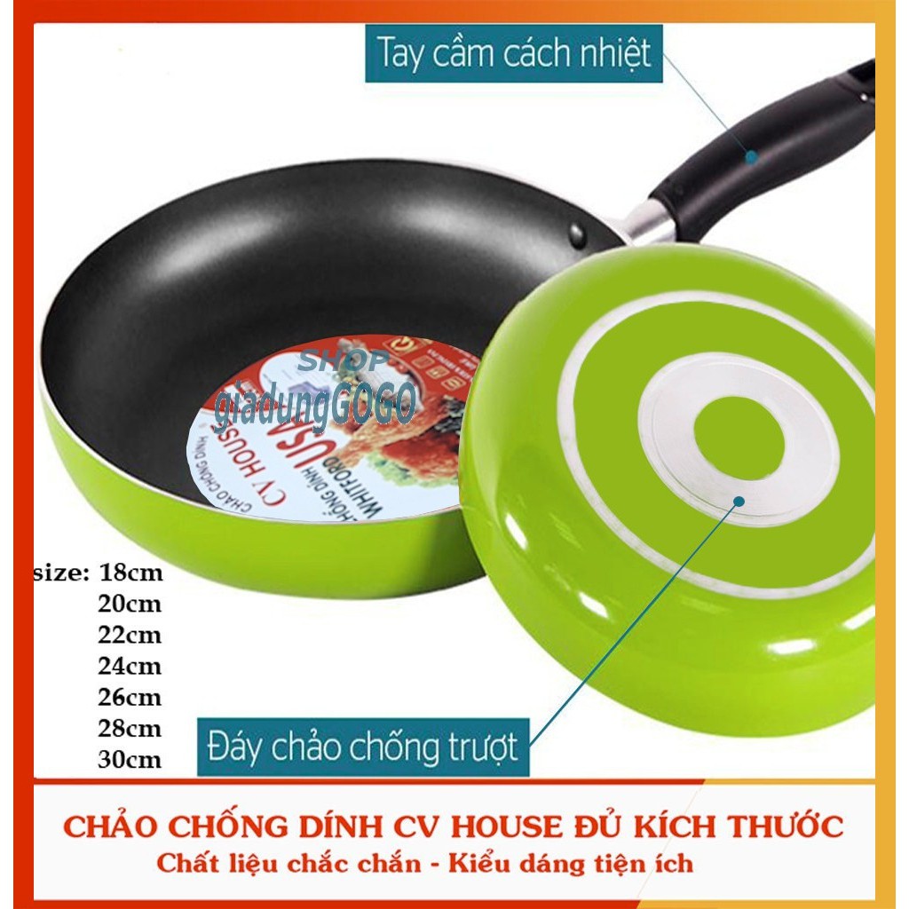 Chảo chống dính CVHouse đủ size 18cm-32cm
