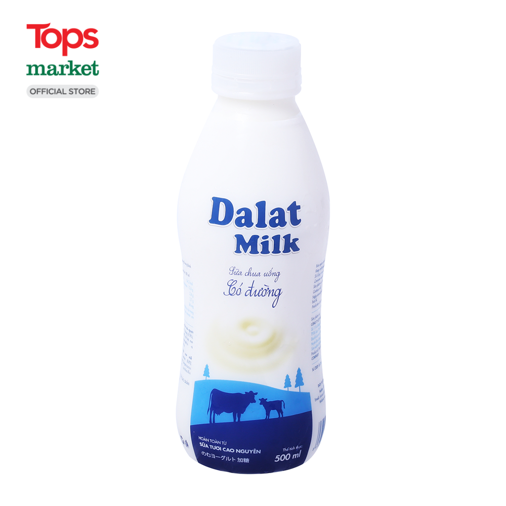 Sữa Chua Uống Dalatmilk Có Đường 500ML