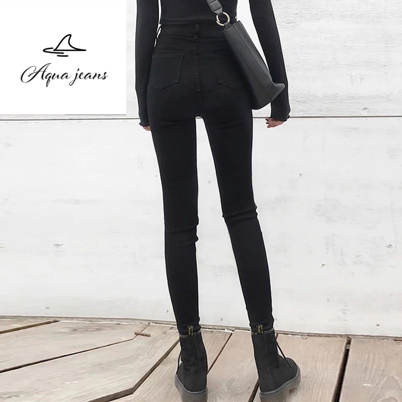 QUẦN JEAN NỮ LƯNG CAO KIỂU MỚI 2023 QUẦN JEAN NỮ BIG SIZE QUẦN JEAN NỮ RÁCH GỐI QUẦN JEAN NỮ LƯNG CAO DÀI VẢI DENIM TRƠN - RÁCH JEANS QUA CHÂN SKINNY - ÁO THUN SIZE 22