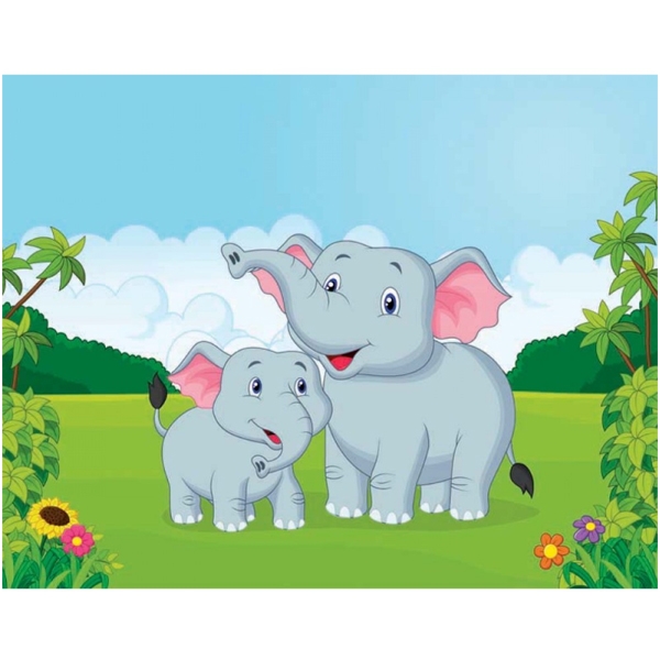 Xếp hình 63 mảnh - mẹ con voi 63-148
