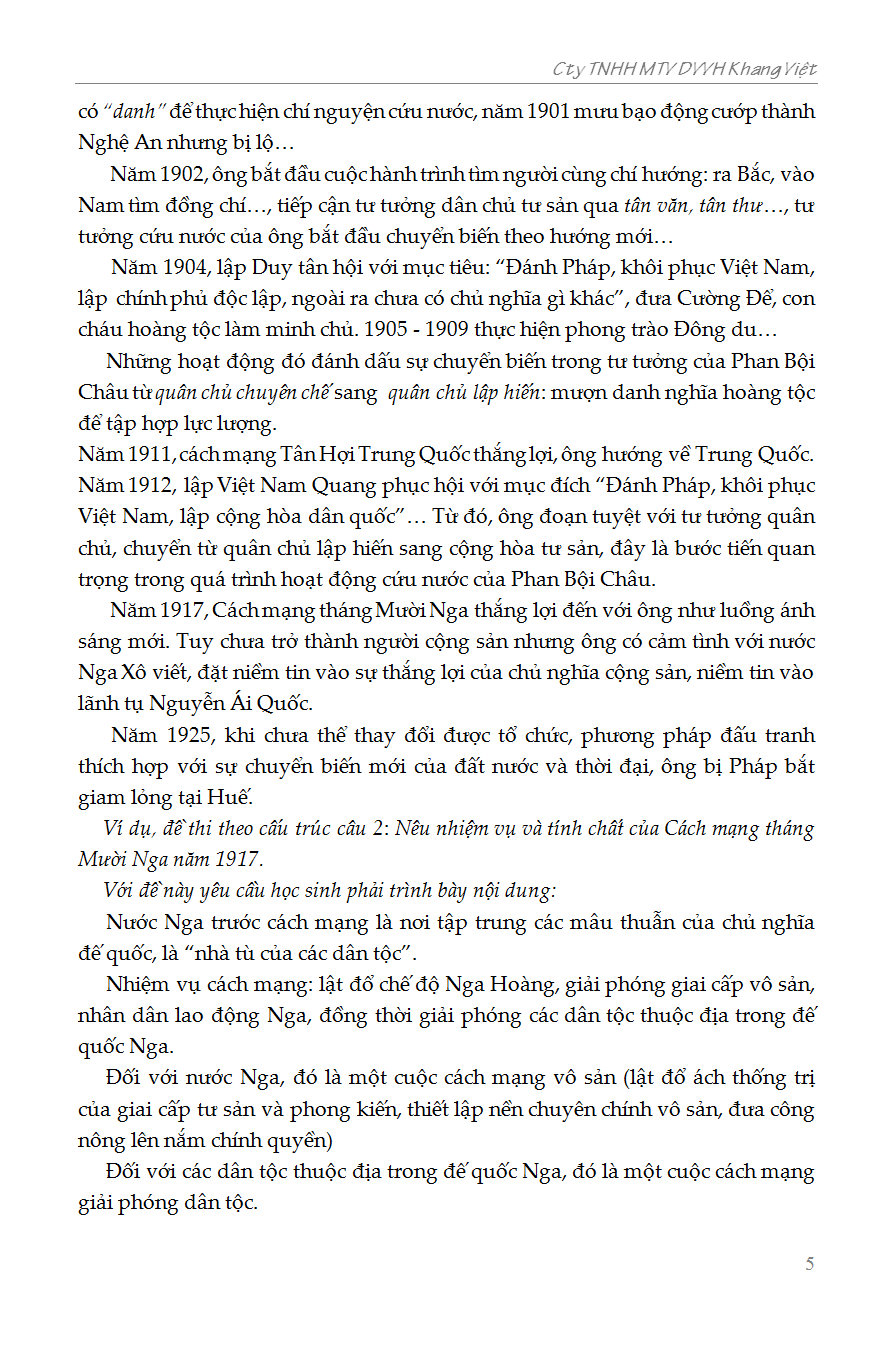 Bồi Dưỡng Học Sinh Giỏi Lịch Sử 12