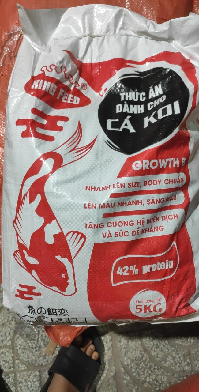 Cám cá Koi tăng trưởng King Feed-42%đạm (5kg)