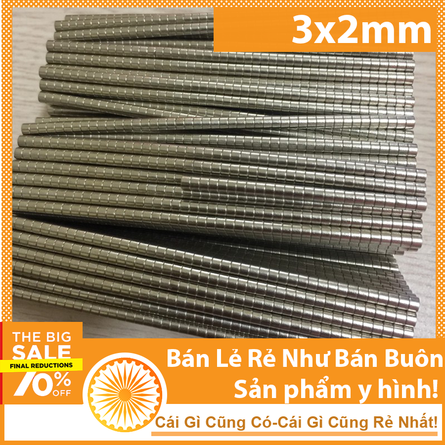 100 Viên Nam Châm 3x2mm nam châm đất hiếm