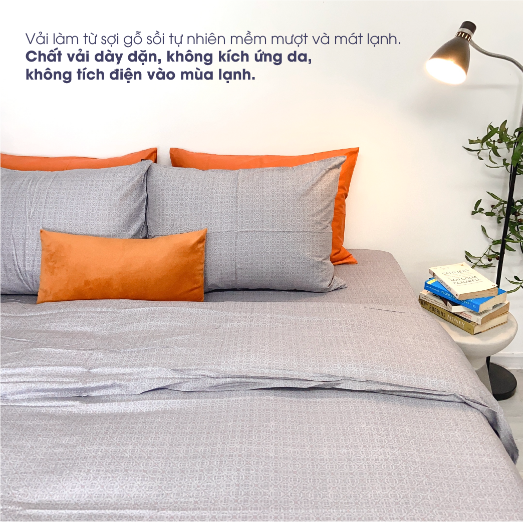 [CM2003] Bộ chăn ga Changmi Bedding 100% lụa siêu mềm Micro Modal. Chăn ga lụa mùa hè - 5 món