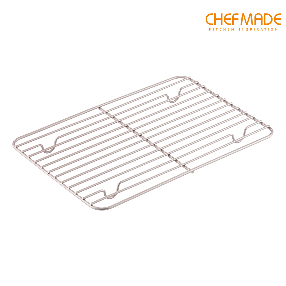 CHEFMADE 13 Inch Baking Rack Gold Cake Bread Non-stick Cooling Rack Cool Mesh Baking Mesh WK9156