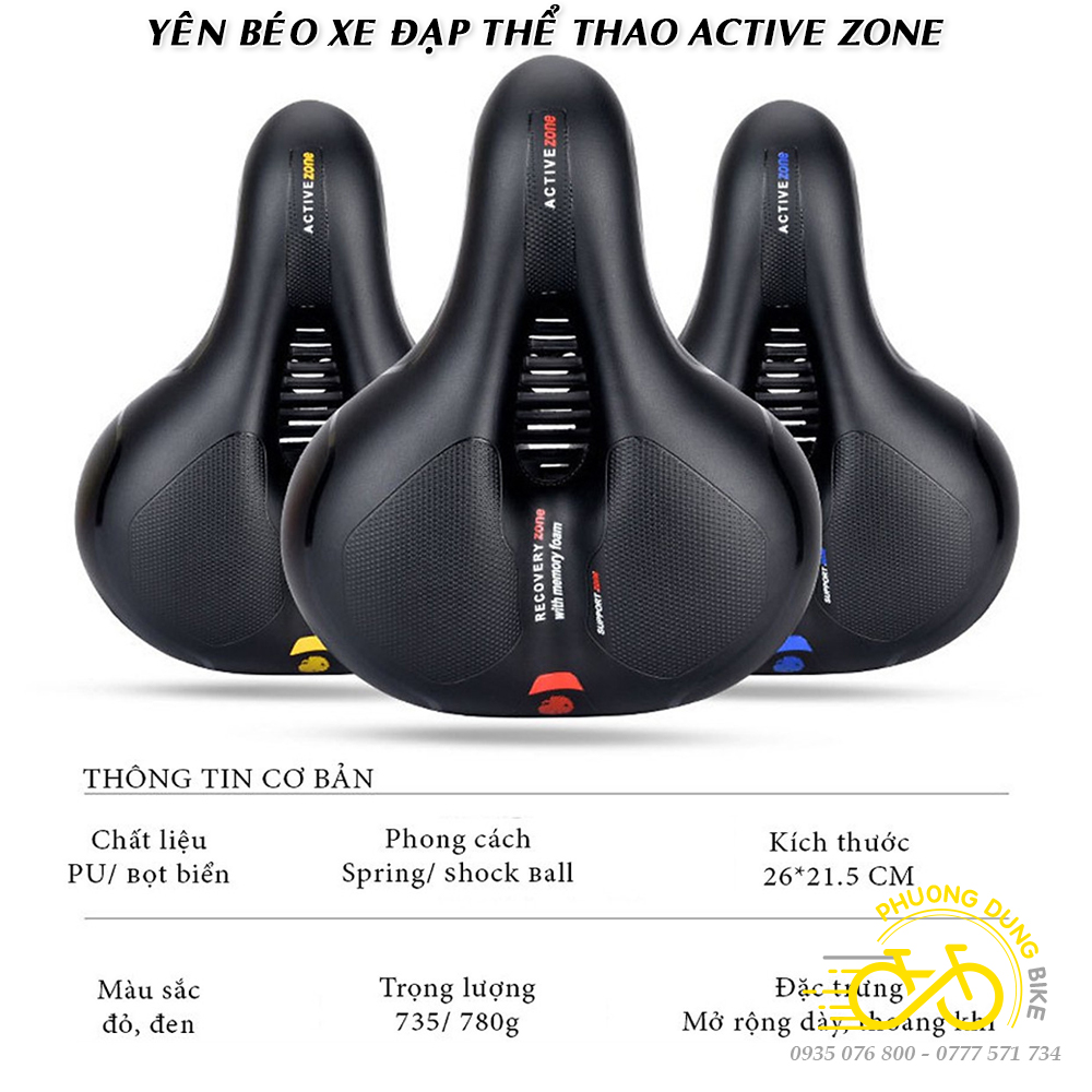 Yên béo xe đạp thể thao ACTIVE ZONE (Yên mềm)