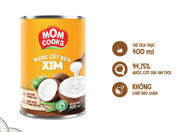 Nước cốt dừa Xim Mom cooks lon 400ml