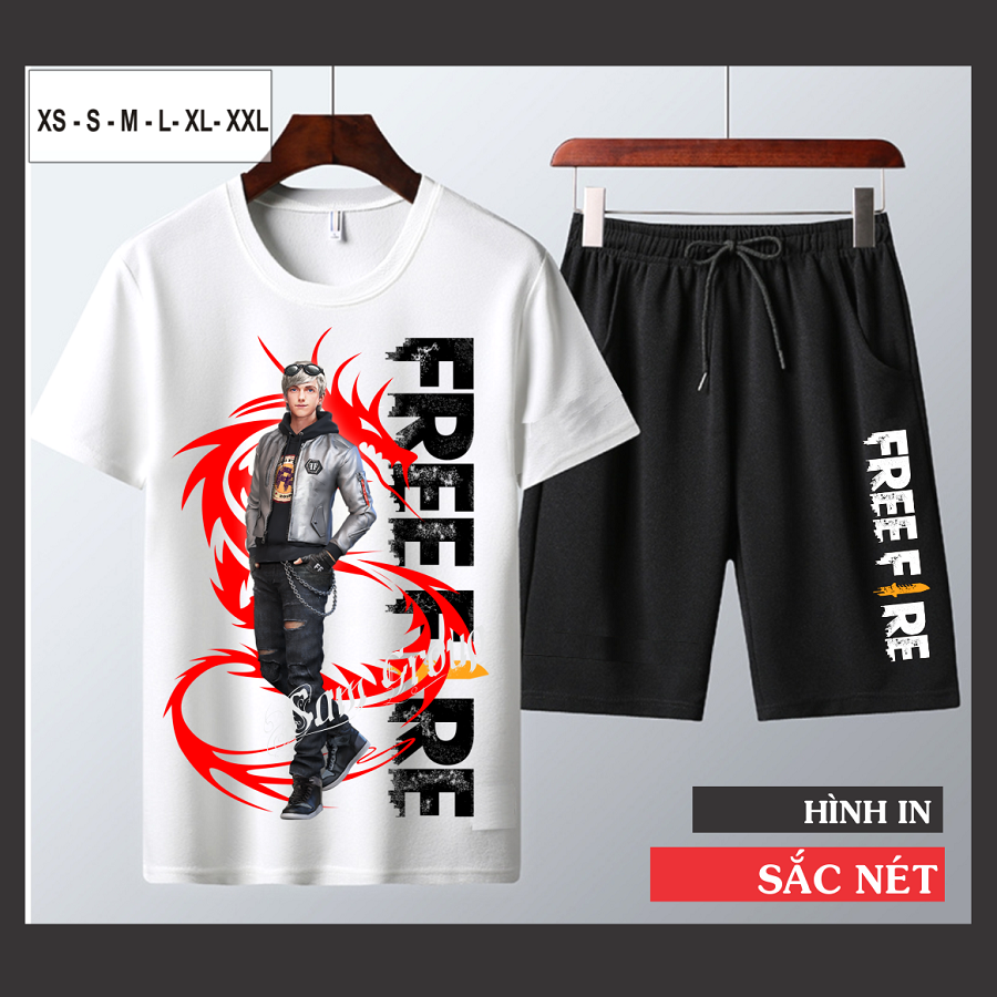 Bộ Nam Hè Free Fire In Hình Maxim FF