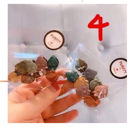 Sét 8 cặp tóc xinh yêu cho bé, túi 8 cặp tóc cho bé, cặp tóc bé gái, cặp tóc mái cho bé
