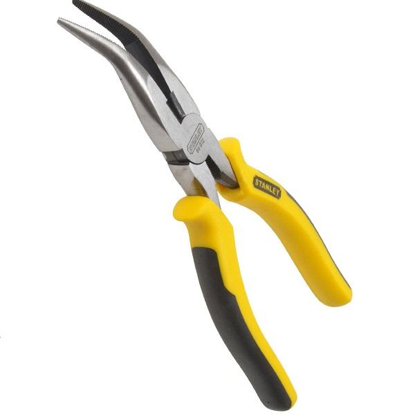 Kìm nhọn mỏ cong 20cm Stanley 84-72 (Vàng phối đen)