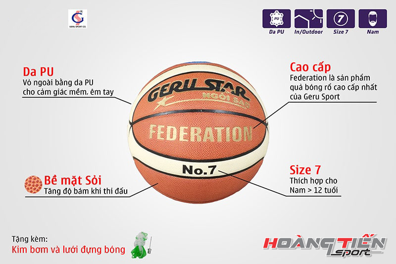 Quả bóng rổ Geru Star Federation số 7