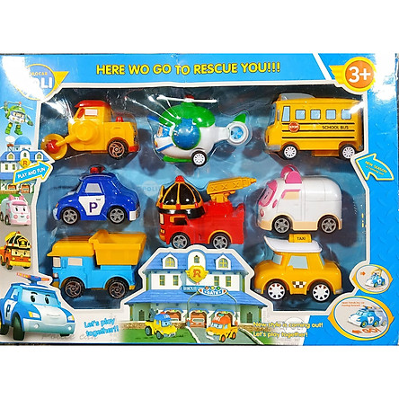 [HCM]P5-2 Hộp xe Robocar PoLi trớn 8C