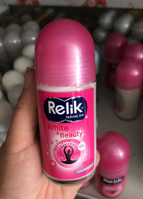 Lăn Khử Mùi Relik Chai Lớn 50Ml (Màu Hồng)