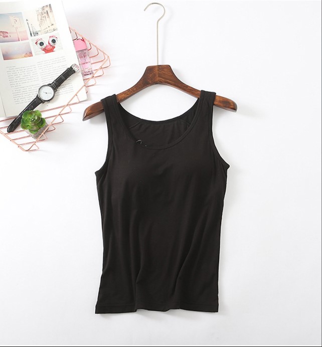 Áo thun Ba Lỗ nữ kèm Bra cotton co giãn