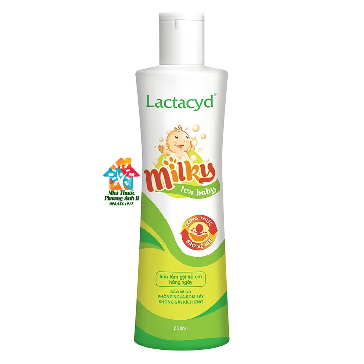 [HCM]Sữa tắm gội trẻ em Lactacyd Milky