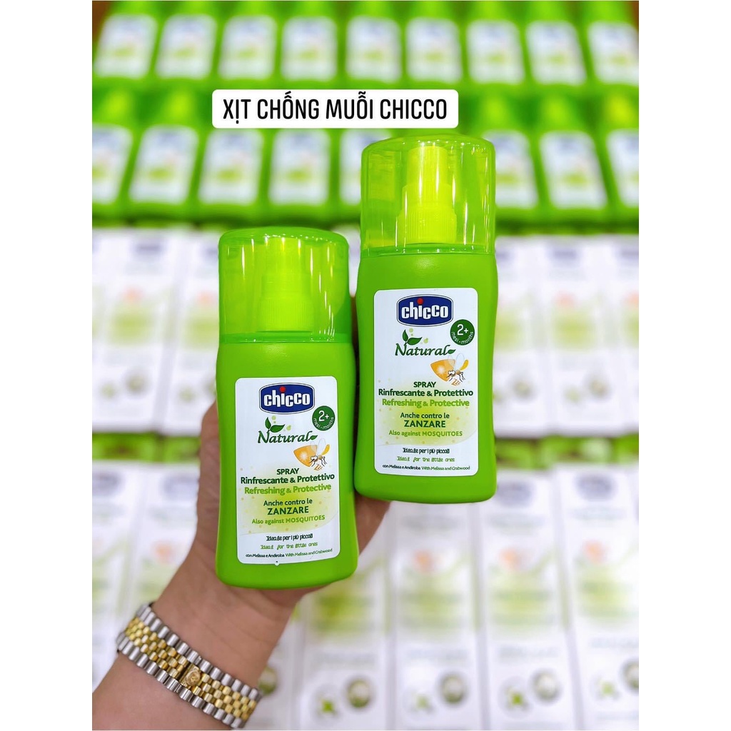 Xịt xua đuổi muỗi, côn trùng an toàn cho bé 100ml Chicco