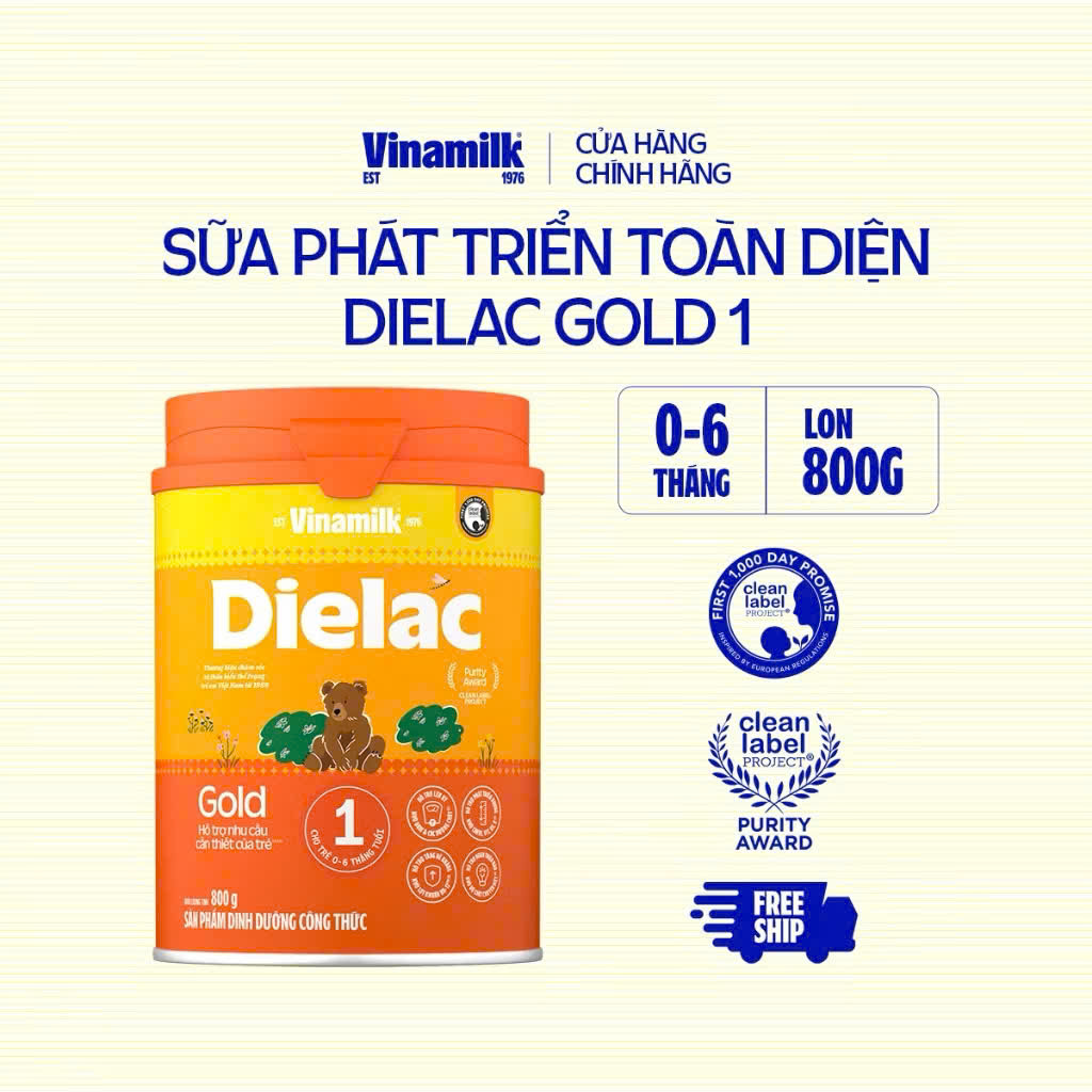 SỮA BỘT DIELAC ALPHA GOLD IQ 1 - Hộp 800gr (CHO TRẺ TỪ 0 - 6 THÁNG TUỔI)