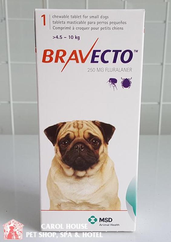 Bravecto Viên nhai diệt ve rận bọ chét và Demodex hiệu quả - size 4.5 - 10kg