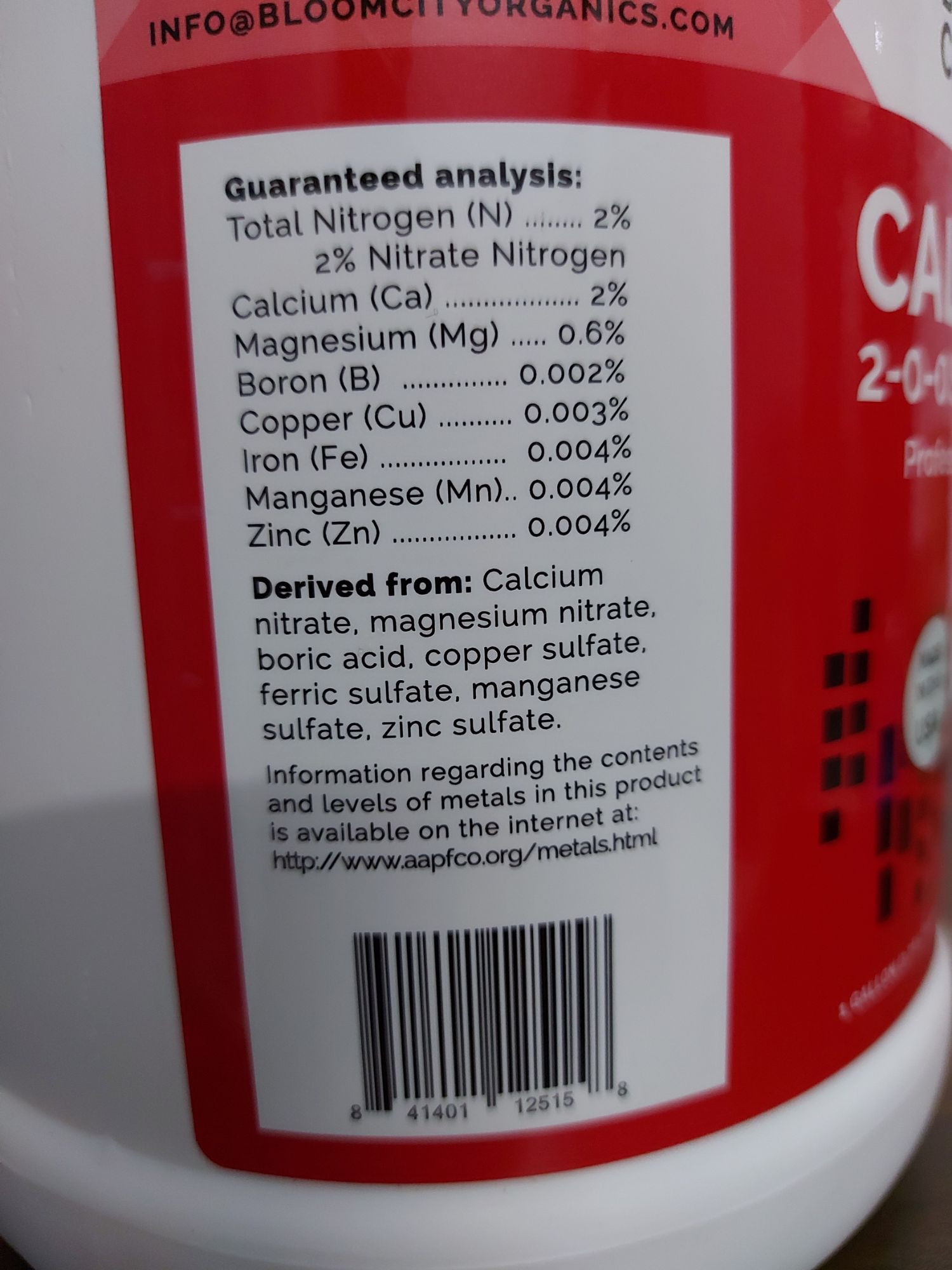 [HCM]Phân bón trung vi lượng Cal Mag 100ml (Chiết từ can 1 gallon - CH USA)