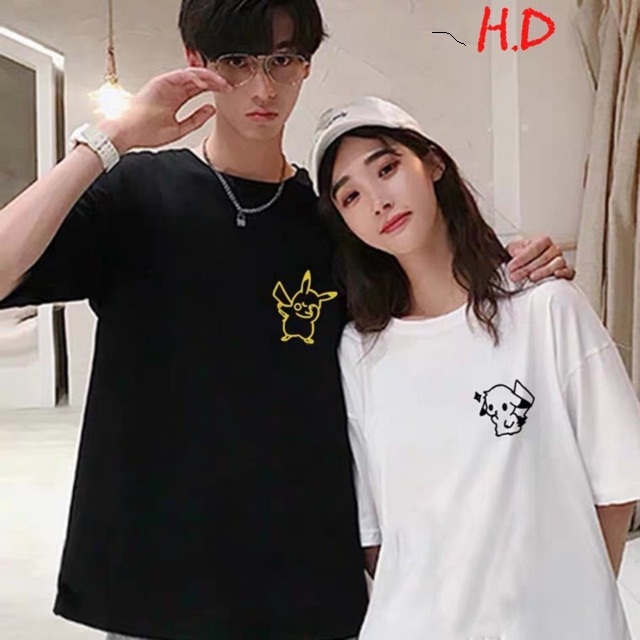 Áo thun đôi (giá  2 áo) in mèo máy áo đôi nam nữ, áo cặp nam nữ