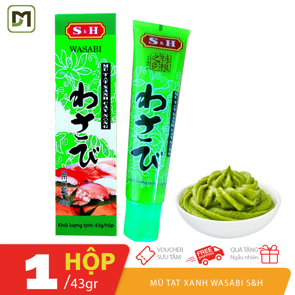 Mù tạt wasabi s&h nắp vuông 43gr