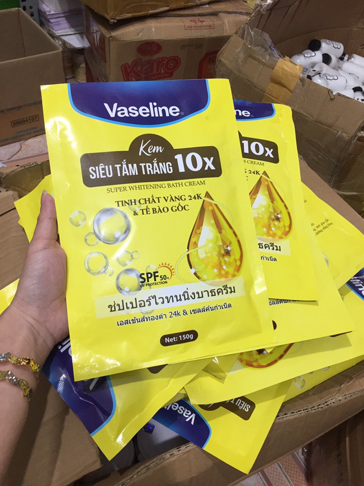 Tắm trắng vaseline 10x