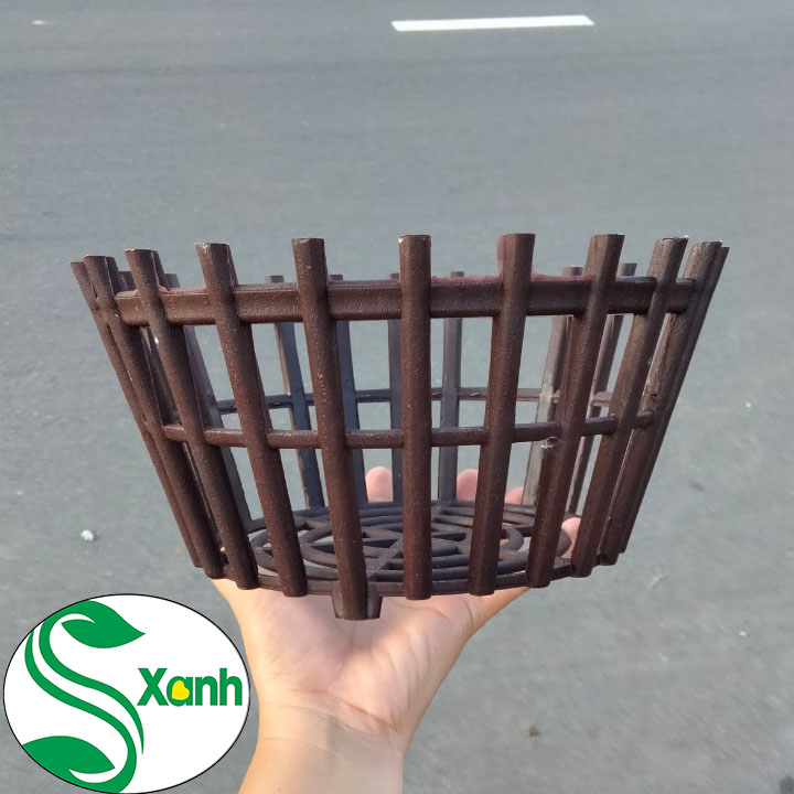 Chậu Trồng Lan giả gỗ Phi 25 cm