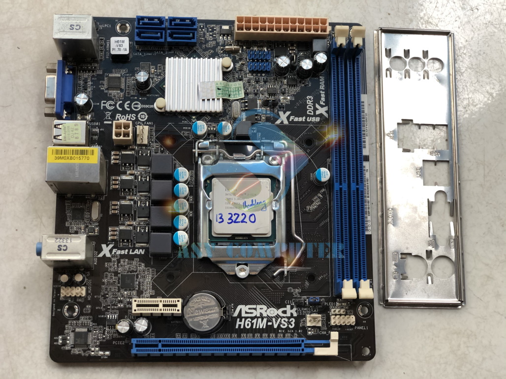 [HCM]Combo mainboard H61 cpu i3 3220 3.3Ghz