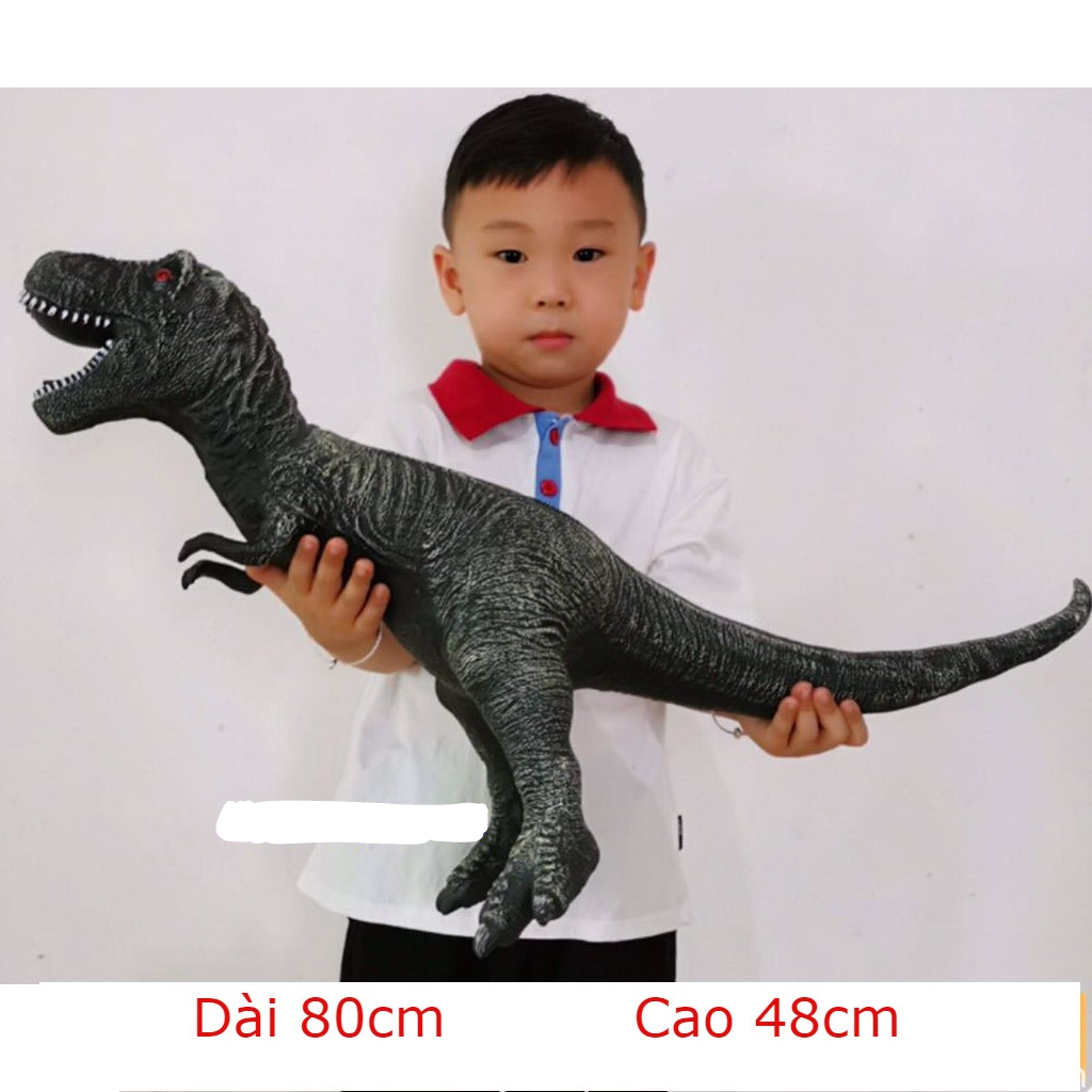 Mô hình khủng long cưỡi 100cm - đồ chơi khủng long phát ra âm thanh dành cho bé