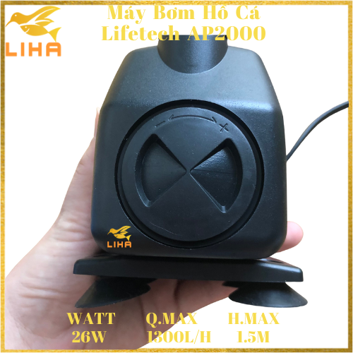 Máy Bơm Nước Lifetech AP2000 (26W-1300L/H-1.5M) - Máy Bơm Lifetech AP2000 Cho Hồ Cá
