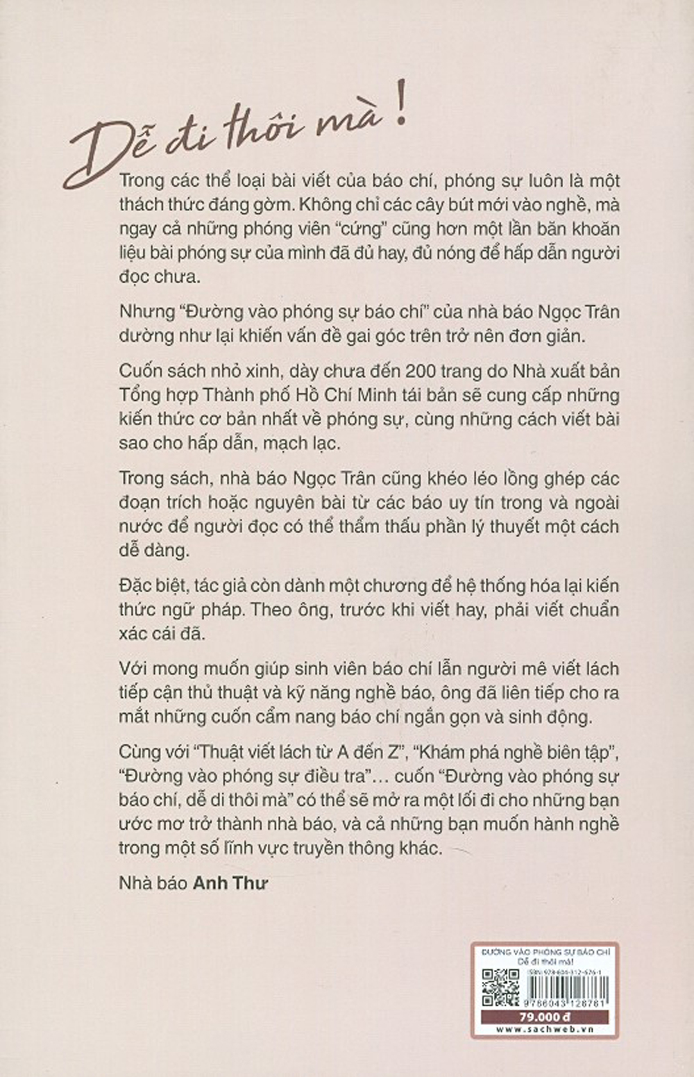 Đường Vào Phóng Sự Báo Chí - Dễ Đi Thôi Mà!