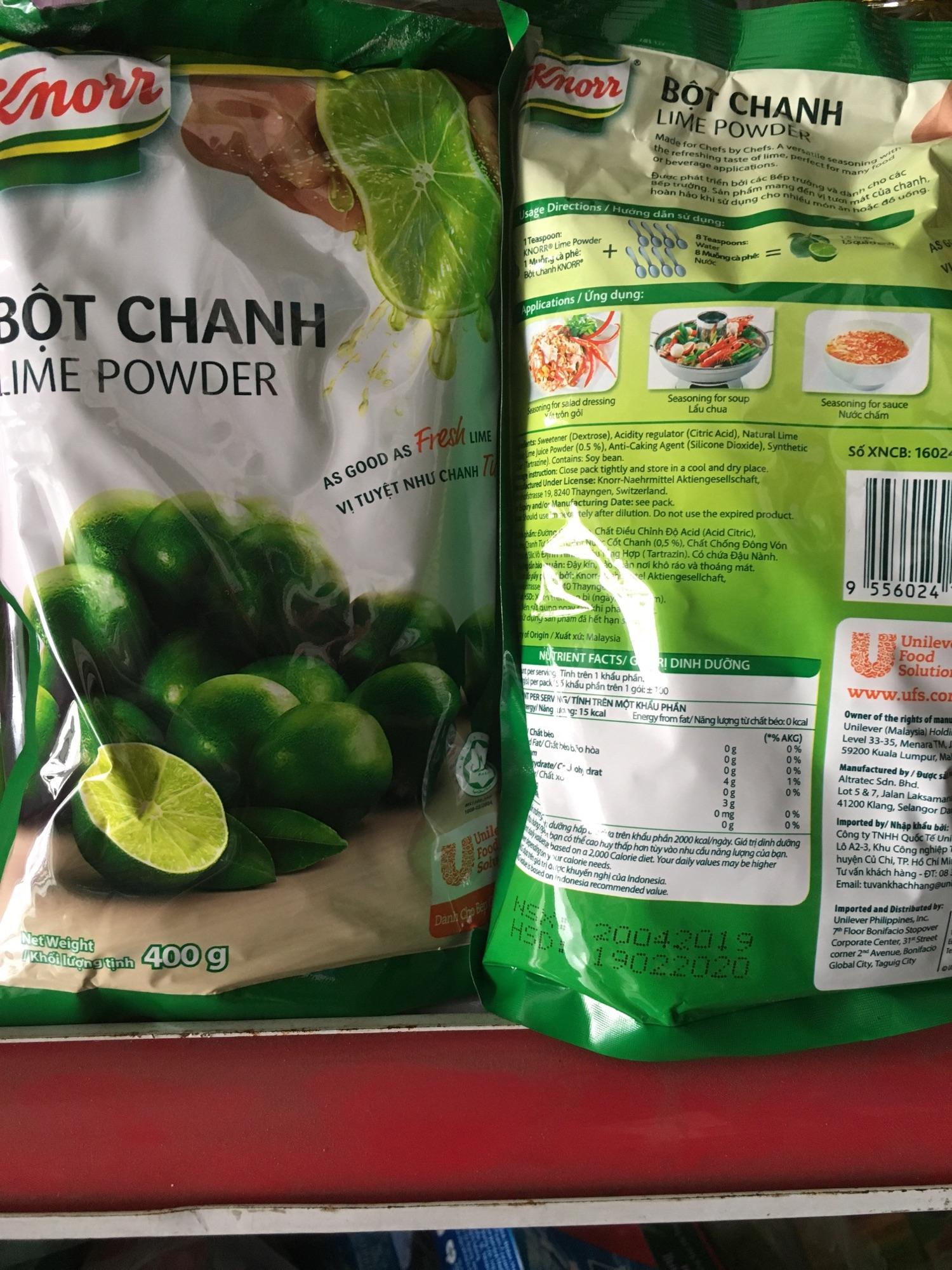 Bột chanh knorr Lime Powder 400g