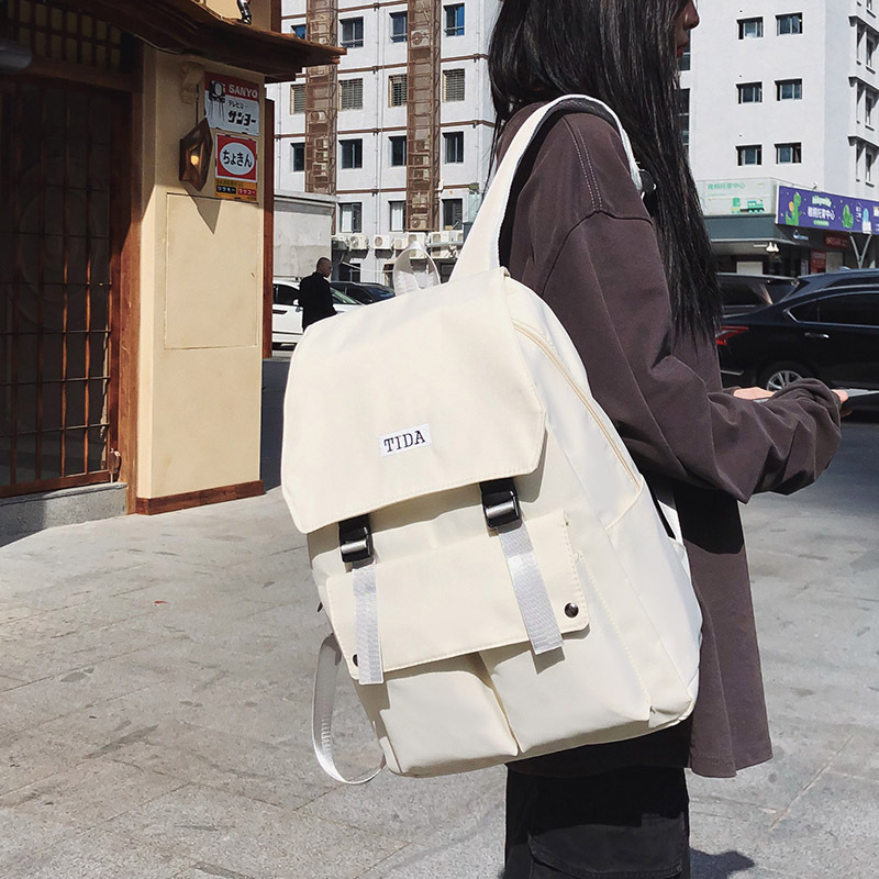 Balo unisex đi học thời trang basic, Balo nam nữ phong cách Hàn Quốc