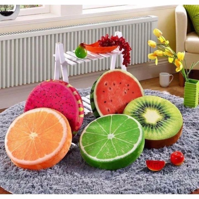 [HCM]Đệm ngồi Hoa quả, đệm ngồi trái cây 40x40x5cm. Nệm Ngồi Văn Phòng, Thiết Kế Vải Nhung Mềm Mịn, Ngồi giảm ê mông, giúp làm việc tốt hơn. Hàng Shop Tự Chụp 100%