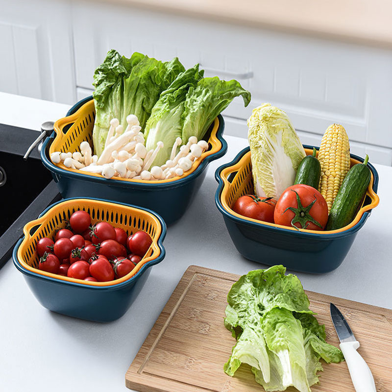 Bộ Rổ 8 Món Kèm Chậu Chất Liệu Nhựa Cao Cấp, Đựng Đồ Đa Năng - SHOPER