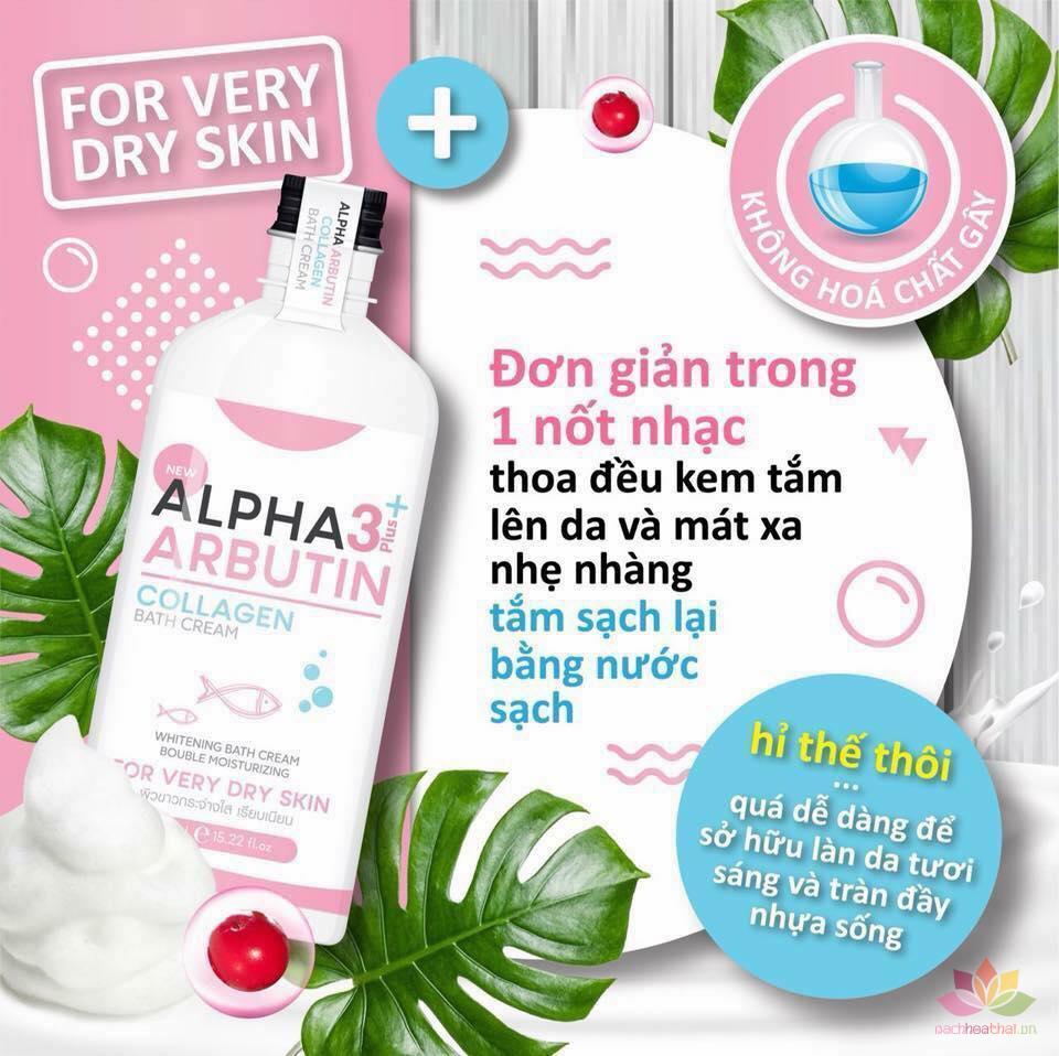 [HCM]Kem tắm Alpha Arbutin 3+ Plus collągen Bath Cream