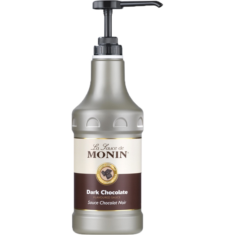 Sốt Monin socola đen (Dark Chocolate) chai 1.89L (TẶNG KÈM PUMP SAUCE MONIN )
