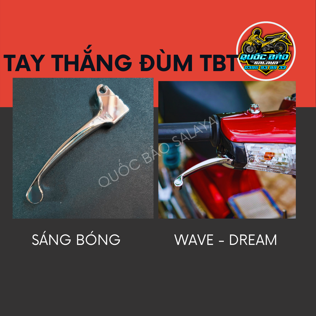 Tay thắng tbt inox 304 cho wave dream và đa số các dòng xe thắng đùm