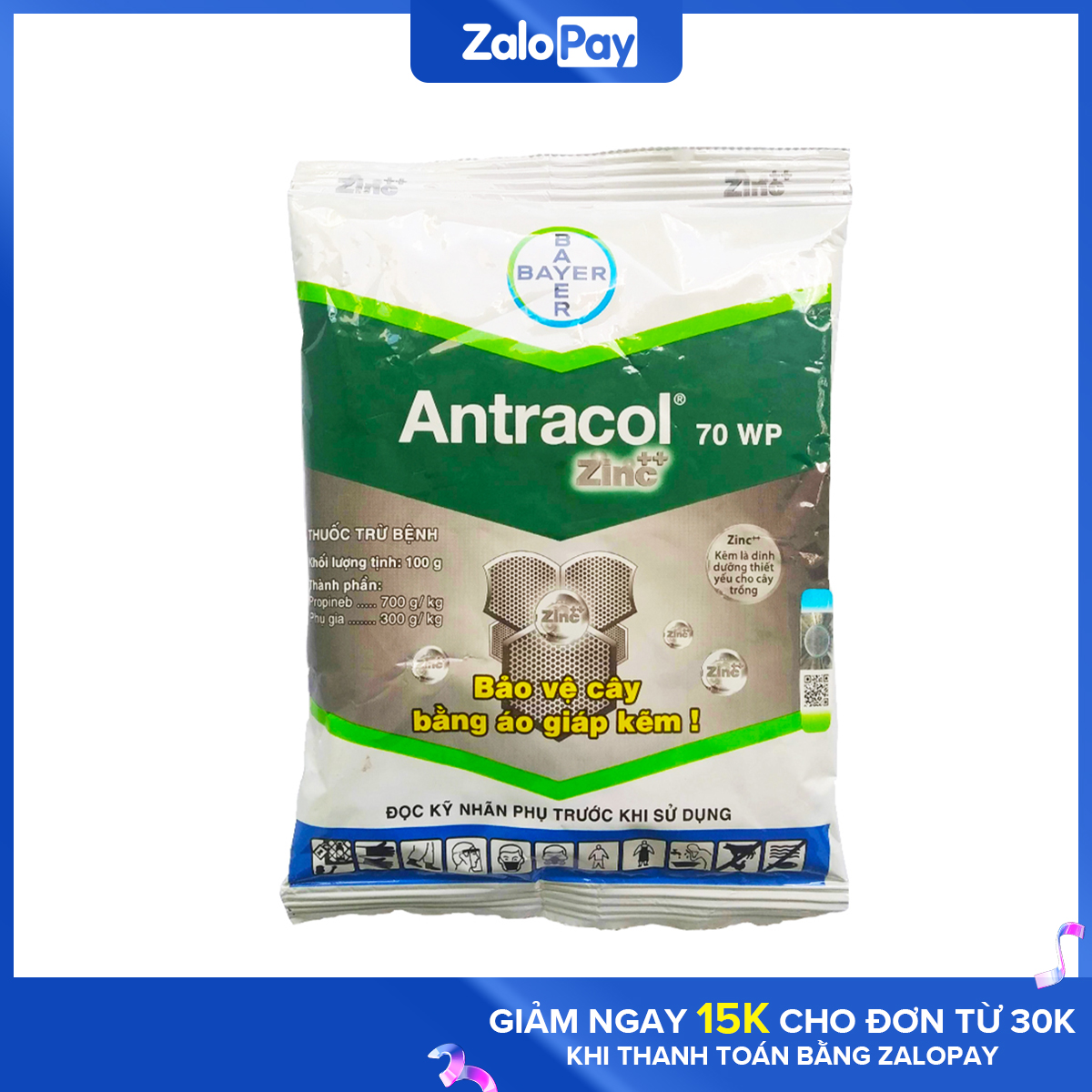 Chế Phẩm Trừ Nấm Bệnh Antracol Gói 100 Gram